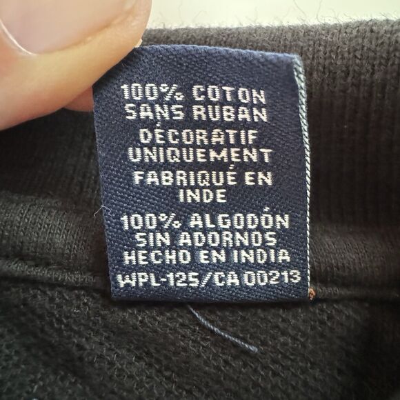 Chaps Polo Shirt Mens Long Sleeve  Embroidered Logo Black Size Large - Picture 4 of 12